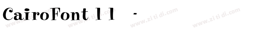 CairoFont 1 1 常规字体转换